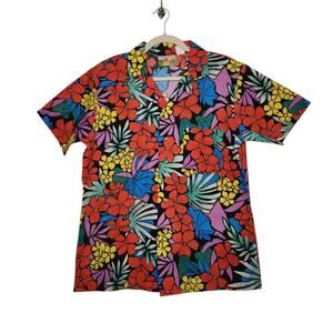 Vintage 70s 80s Surf Boards California Groovy Hippie Rockabilly Button Shirt